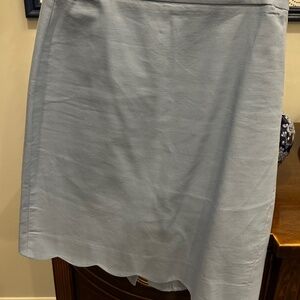 J Crew scalloped Blue Pencil Skirt